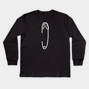 safety pin Kids Long Sleeve T-Shirt